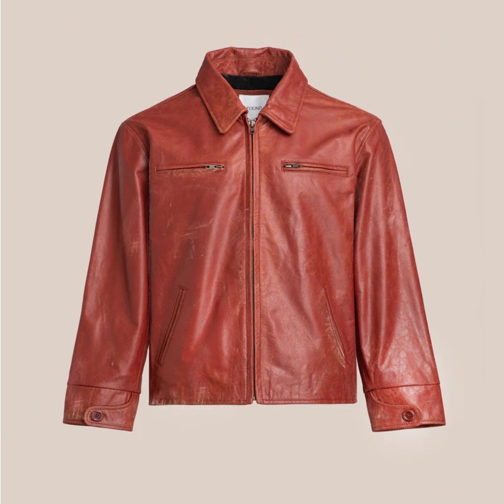 Men's Red Leather Jacket